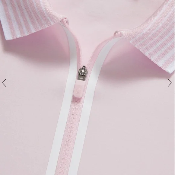 G/FORE Women’s Silky Tech Nylon Quarter Zip Polo Blush Pink Lilac Small - Picture 2 of 16